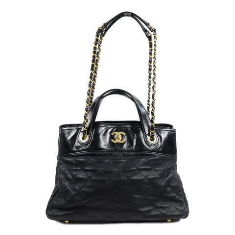CHANEL 牛皮皮革2 Way Shoulder Bag鏈帶手挽肩背兩用袋