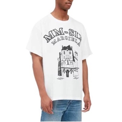 【震撼撿漏價💰全網最低價💫】Maison Margiela/梅森馬吉拉 SS23 純色圖案印花短袖T恤 男女同款 XS