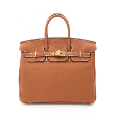 愛馬仕 Birkin 25 金色手提包，Togo 皮革，棕色，二手女士