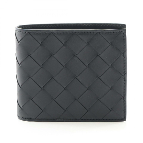 BOTTEGA VENETA Intrecciato 雙折皮夾皮夾 749412VCPQ48803 皮革黑色