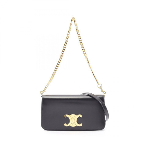 CELINE Triomphe Multi Pouch 2WAY 手提包 10L973GCH.38NO 黑色皮革 二手 女士