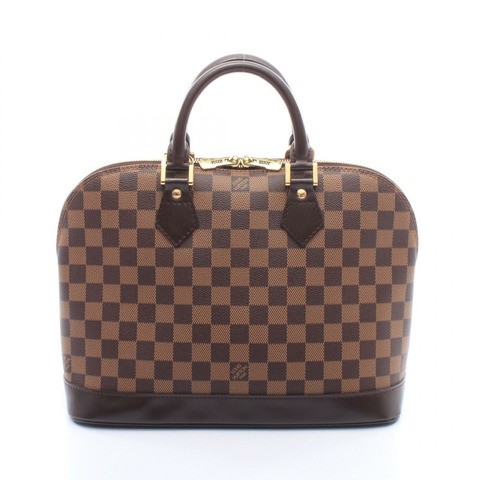 路易威登 Alma 手提包 N51131 Damier Ebene PVC塗層帆布皮革 二手 LV
