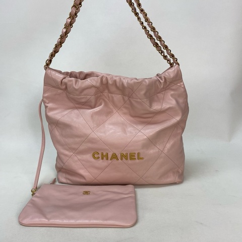 Chanel香奈儿 22bag粉色垃圾袋 芯片款