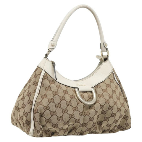 GUCCI GG帆布手提包 米色 金色 190525 正品 199666V