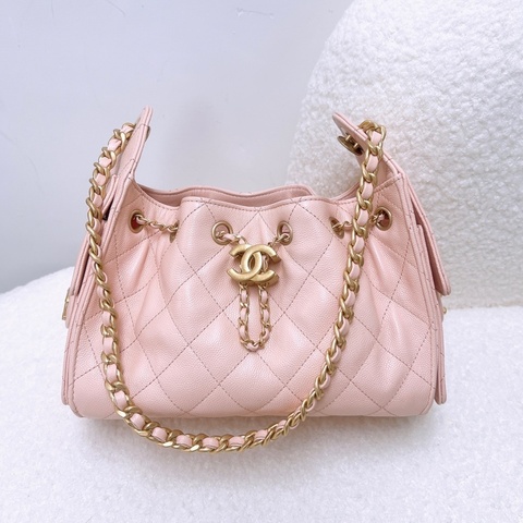 近近閒置 Chanel 25 mini 粉色金釦