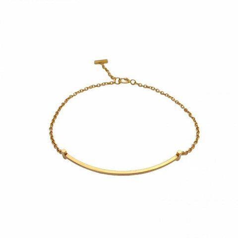 Tiffany蒂芙尼 TiffanyT微笑手鏈18K黃金S-M碼