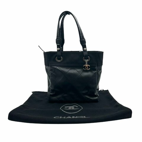 【美收精品】CHANEL Paris Biarritz PM 菱格塗層托特包 C-967【隔月月中將轉賣至日本 上架期限30天】