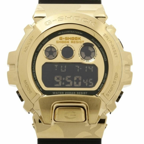 卡西歐 G-SHOCK BOLD 迷彩系列，以及金色數字 6900 系列 GM-6900CMG-3JF 金色迷彩不銹鋼樹脂男士數位手錶