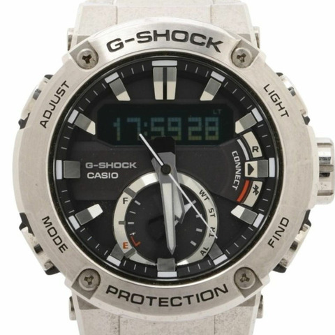 卡西歐 G-SHOCK G-STEEL GST-B200 系列 GST-B200D-1AJF 手錶，黑色/銀色，樹脂/不銹鋼/金屬，男士款