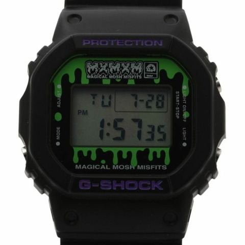 卡西歐 G-SHOCK MAGICAL MOSH MISFITS 15週年紀念款 DW-5600VT 黑色樹脂男士電子表