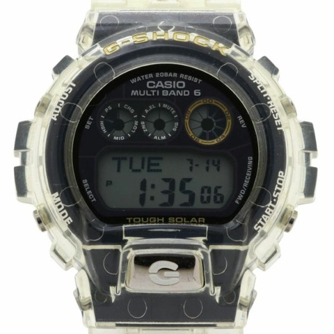 卡西歐 G-SHOCK GW-6903K-7JR Irukuji 25週年紀念款 愛海與地球 黑色透明不銹鋼樹脂男士數位手錶