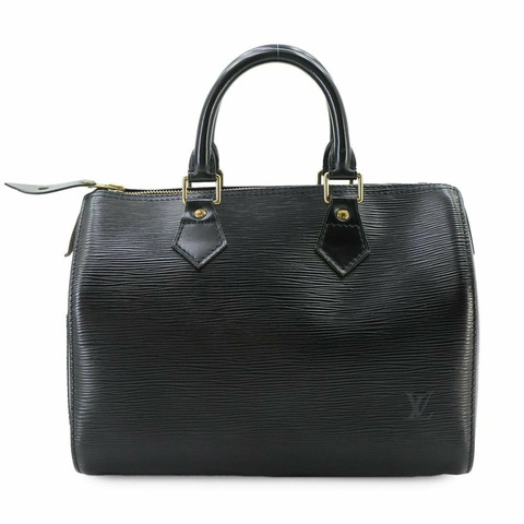 路易威登 Epi Speedy 25 手提包，皮革，黑色 (M59032)，金色五金