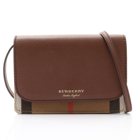 BURBERRY 巴寶莉 Hampshire WOC 肩背包 棕色 帆布 8046318