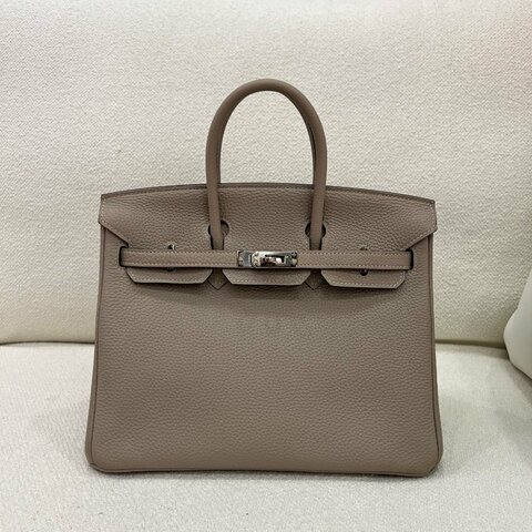 愛馬仕 Hermès Birkin 25 班鳩灰 Togo皮 銀扣