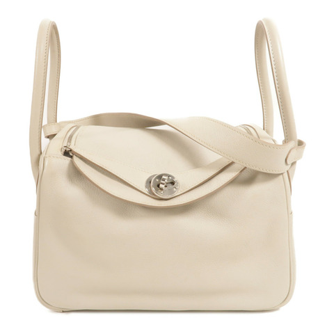 HERMES Evercolour皮革Lindy 26手挽肩背兩用袋Beton