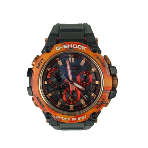 卡西歐 G-SHOCK 40 週年紀念版烈酒 MT-G MTG-B3000 系列 MTG-B3000FR-1AJR 黑色不銹鋼樹脂男士太陽能電波手錶
