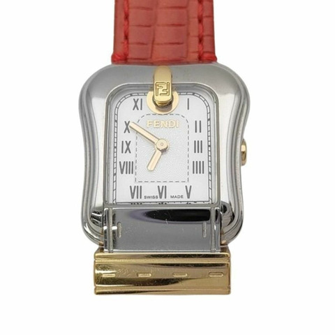 FENDI 3800L 手錶，珍珠母貝錶盤，銀色、金色、棕色不鏽鋼，女士款。