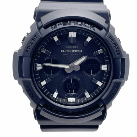 卡西歐 G-SHOCK GAW-100 系列 GAW-100B-1AJF 指針/數位雙顯男士手錶，黑色樹脂鋁合金錶殼