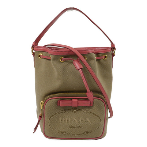 PRADA 帆布Mini Bucket手挽肩背兩用袋