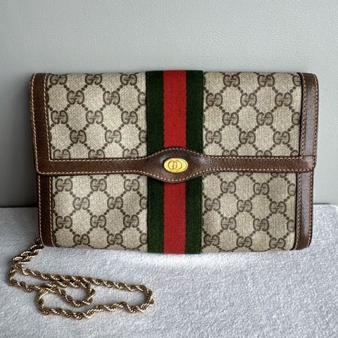 Vintage Gucci GG Supreme Ophidia Handbag中古古馳包
