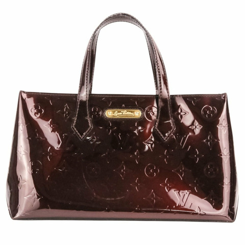 LOUIS VUITTON 路易威登 Vernis Wilshire PM Monogram 手提包 M93641 Amarante 女士