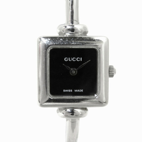 Gucci 手錶，總重 23.6 克，不鏽鋼，石英機芯，黑色錶盤，1900L。