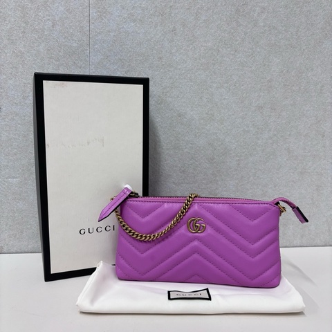 Gucci 古馳 粉紫色麻將包