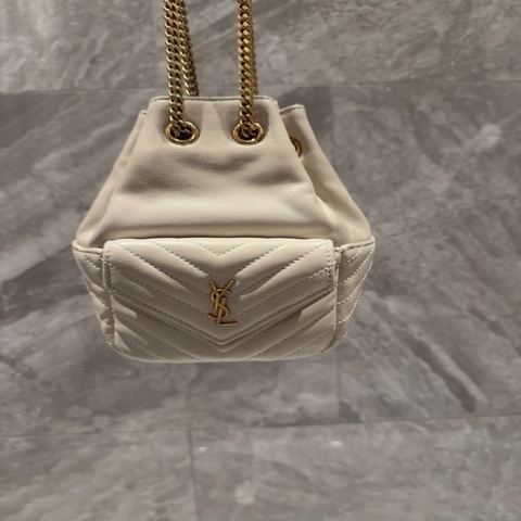 YSL mini Joe 背包 米色