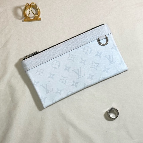 🔥 近新閒置 超級好看LV 路易威登 Louis Vuitton 白老花 長夾/小手拿/隨身收納包
