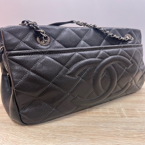 CHANEL 黑包牛皮全新手提肩背包