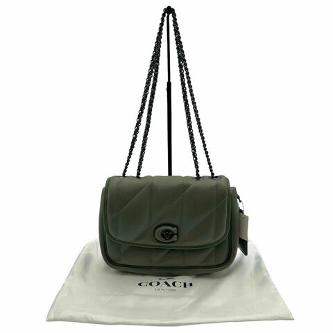 【美收精品】Coach  Pillow Madison 絎縫皮革鍊條肩背包 C-928【隔月月中將轉賣至日本 上架期限30天】