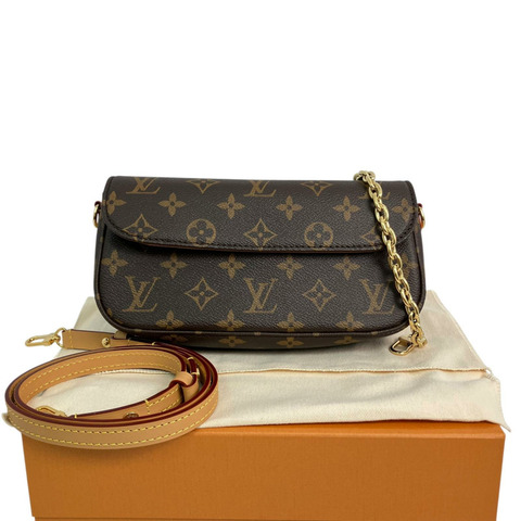 △ LOUIS VUITTON 路易·威登 Brown Coated Canvas Ivy Wallet on Chain Shoulder Bag 啡色塗層帆布肩背包 M81911-267016834