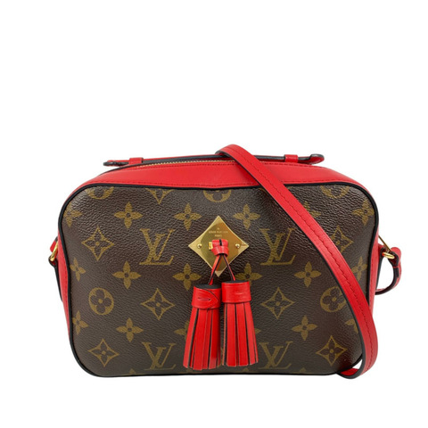 △ LOUIS VUITTON 路易·威登 Brown And Red Coated Canvas Monogram Saintonge Shoulder Bag 啡色和紅色塗層帆布經典老花肩背包 M43556-267017099