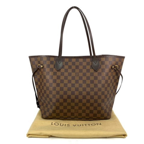 △ LOUIS VUITTON 路易·威登 Brown Coated Canvas Damier Neverfull MM Tote Bag 啡色塗層帆布經典格紋托特袋 N51105-267017534