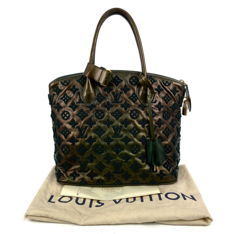 △ LOUIS VUITTON 路易·威登 Green Patent Leather Monogram Vernis Lockit PM Collection Automane Hiver 2011-12 Handbag 綠色漆皮經典老花手挽袋 M40600-267017279