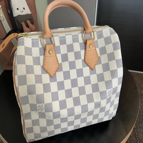 LV speedy 白棋盤 手提25