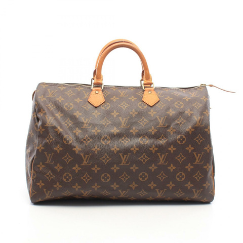 路易威登 Speedy 40 手提包 M41522 Monogram 帆布皮革棕色二手女士