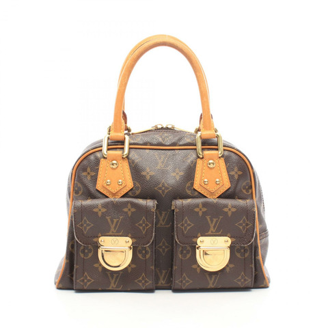路易威登 Manhattan PM 手提包 M40026 Monogram 帆布皮革棕色二手 LV