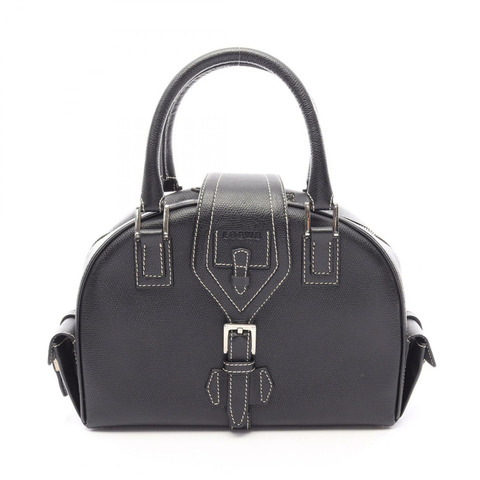 LOEWE Senda 手提包，黑色皮革，二手女款