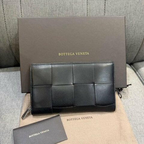 💎Han's house精品服飾💎BOTTEGA VENETA BV 編織 真皮 長夾 皮夾 義大利製