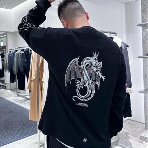 💎Han's house精品服飾💎GIVENCHY 紀梵希 刺繡 大學T 長袖 現貨 L 原價26000