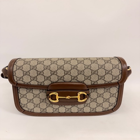 Gucci 1955 咖啡色PVC 肩背 斜背 包
