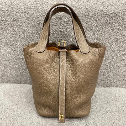 愛馬仕 Hermès Picotin 18 菜籃子 大象灰 TC皮 金扣 D刻