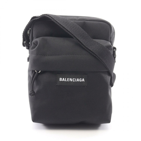 BALENCIAGA EXPLORER 單肩包 8455932AB9Q1000 尼龍 黑色 二手 男士 logo
