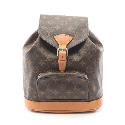 路易威登 Montsouris MM 雙肩包 M51136 Monogram 帆布 棕色 二手