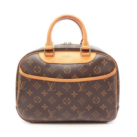 路易威登 Trouville 手提包 M42228 Monogram 帆布皮革棕色二手女士