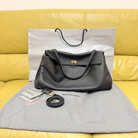 Balenciaga 巴黎世家 98新 Rodeo Large 大號 黑金 粒面小牛皮