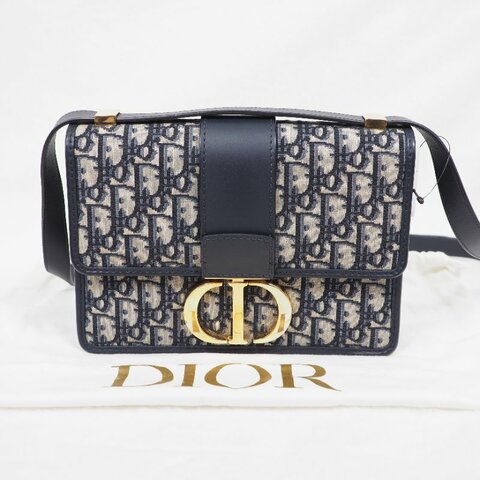 DIOR 30 Montaigne Bag 蒙田30藍老花肩背包