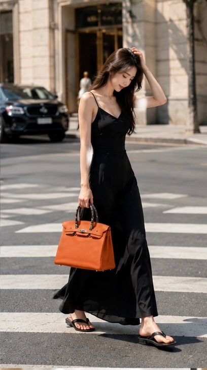 HERMES Birkin 35銀釦 橘色 方框R