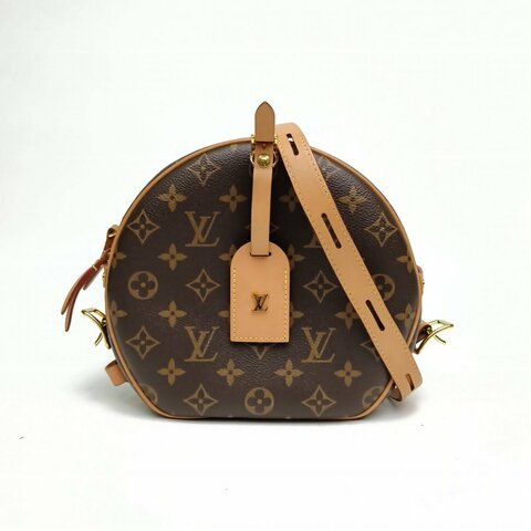 LV BOITECHAPEAUSOUPLE軟圓餅中號老花肩背包